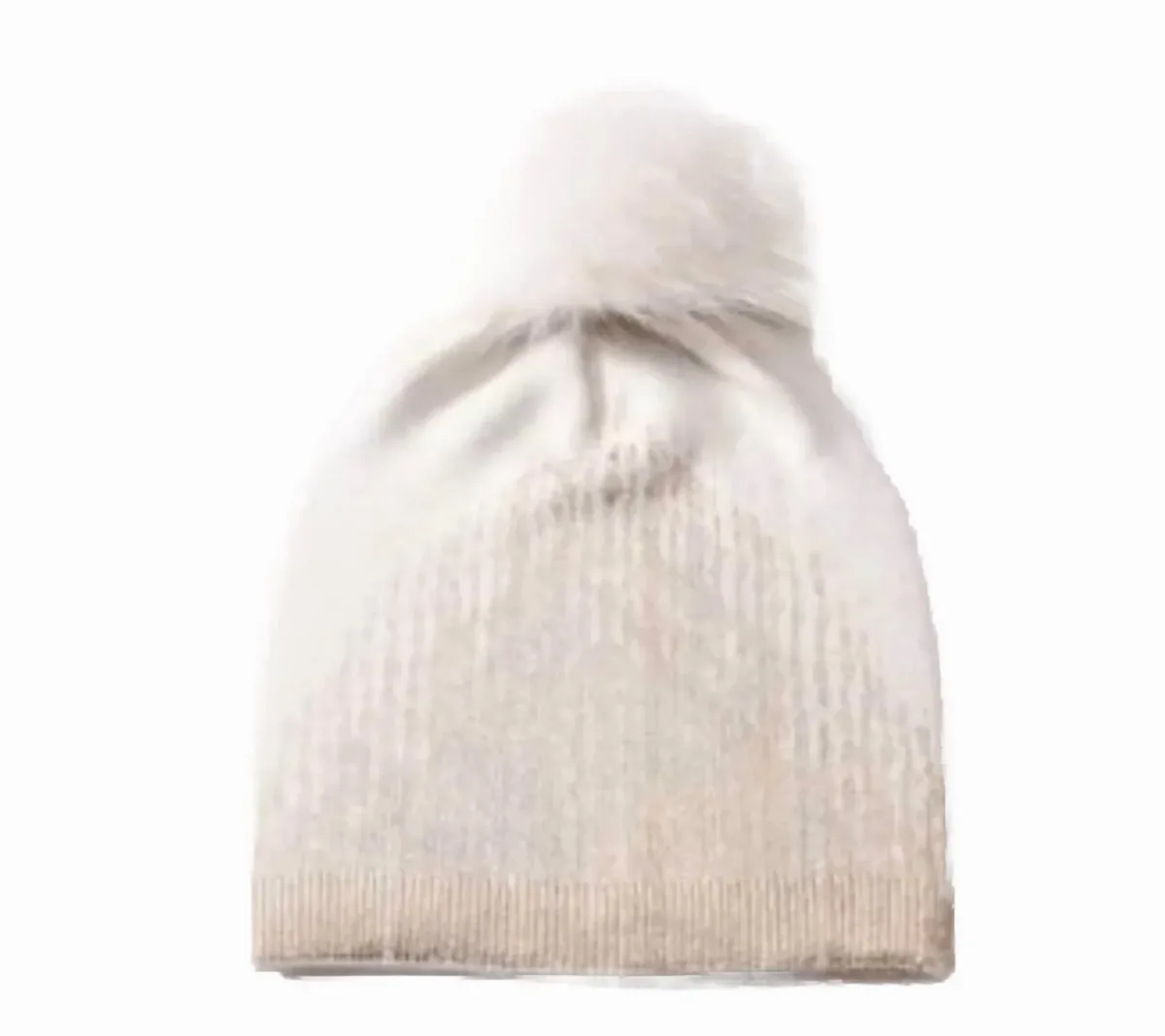 Avery Foil Beanie with Real Fur Pompom by preneLOVE