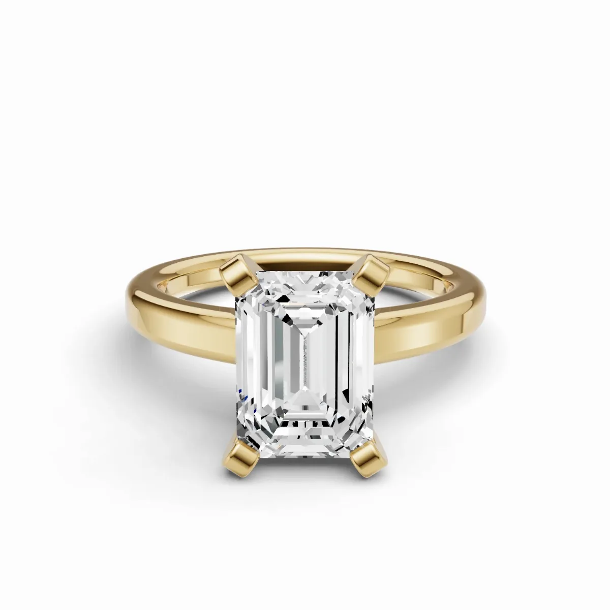 0.50CT Emerald Cut Lab Grown Diamond Solitaire Ring by Tilla