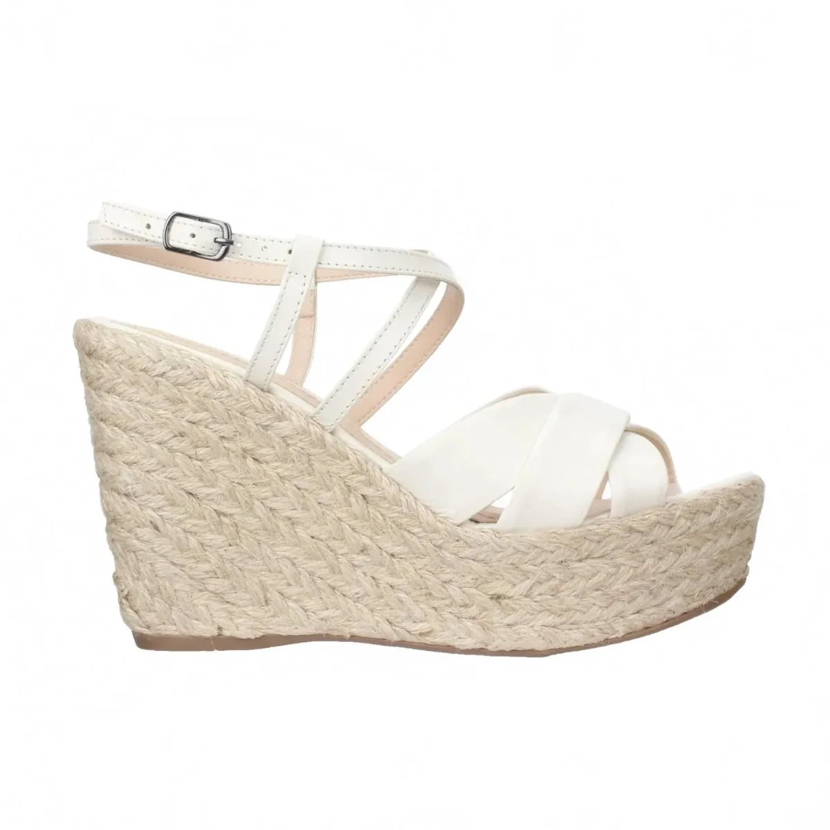 Grace Ankle Strap Wedge Leather Sandal by Bruno Menegatti