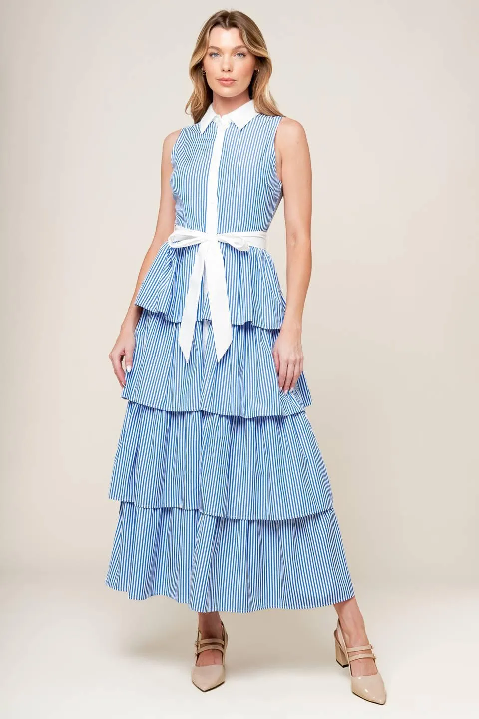 A Touch of Grace Woven Midi Dress by TRUEDAMES