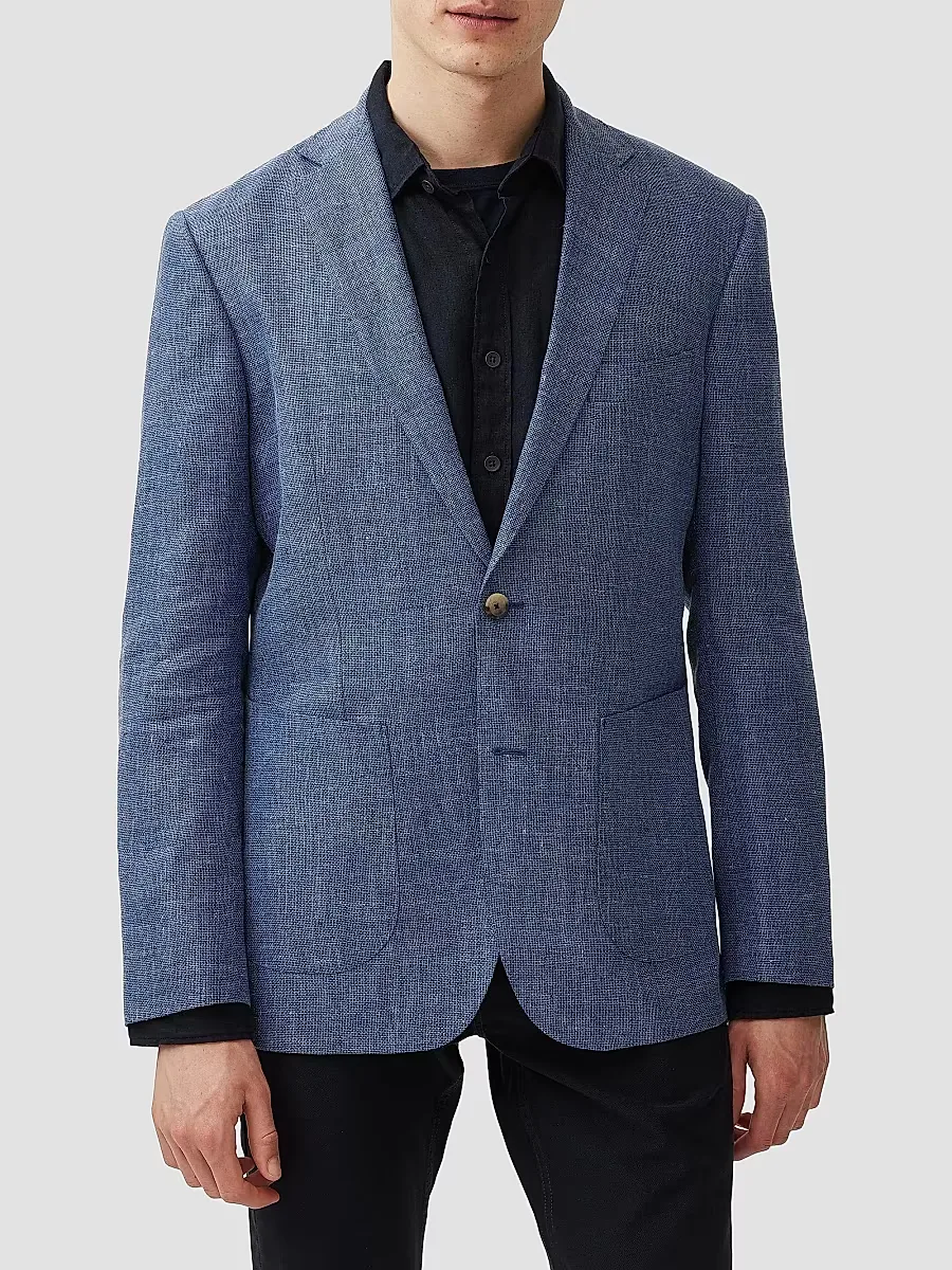 The Cascades Wool & Linen-Blend Slim-Fit Two-Button Blazer by Rodd & Gunn