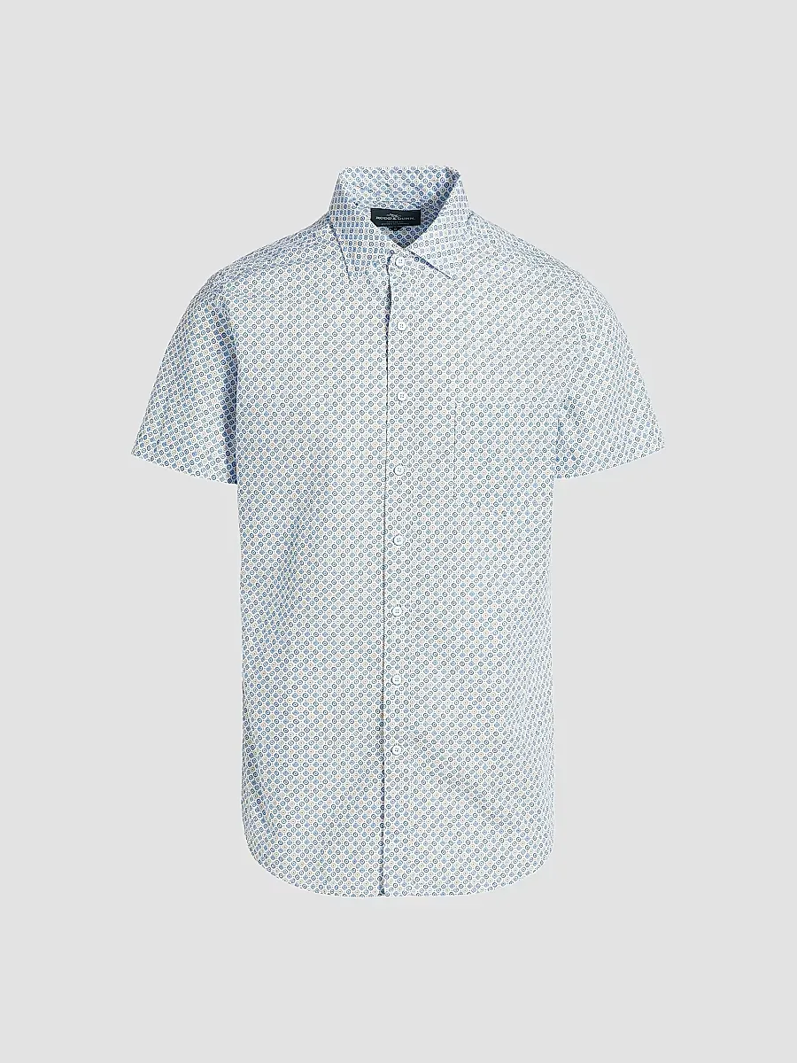 Glenariffe Geometric Cotton Short-Sleeve Shirt by Rodd & Gunn