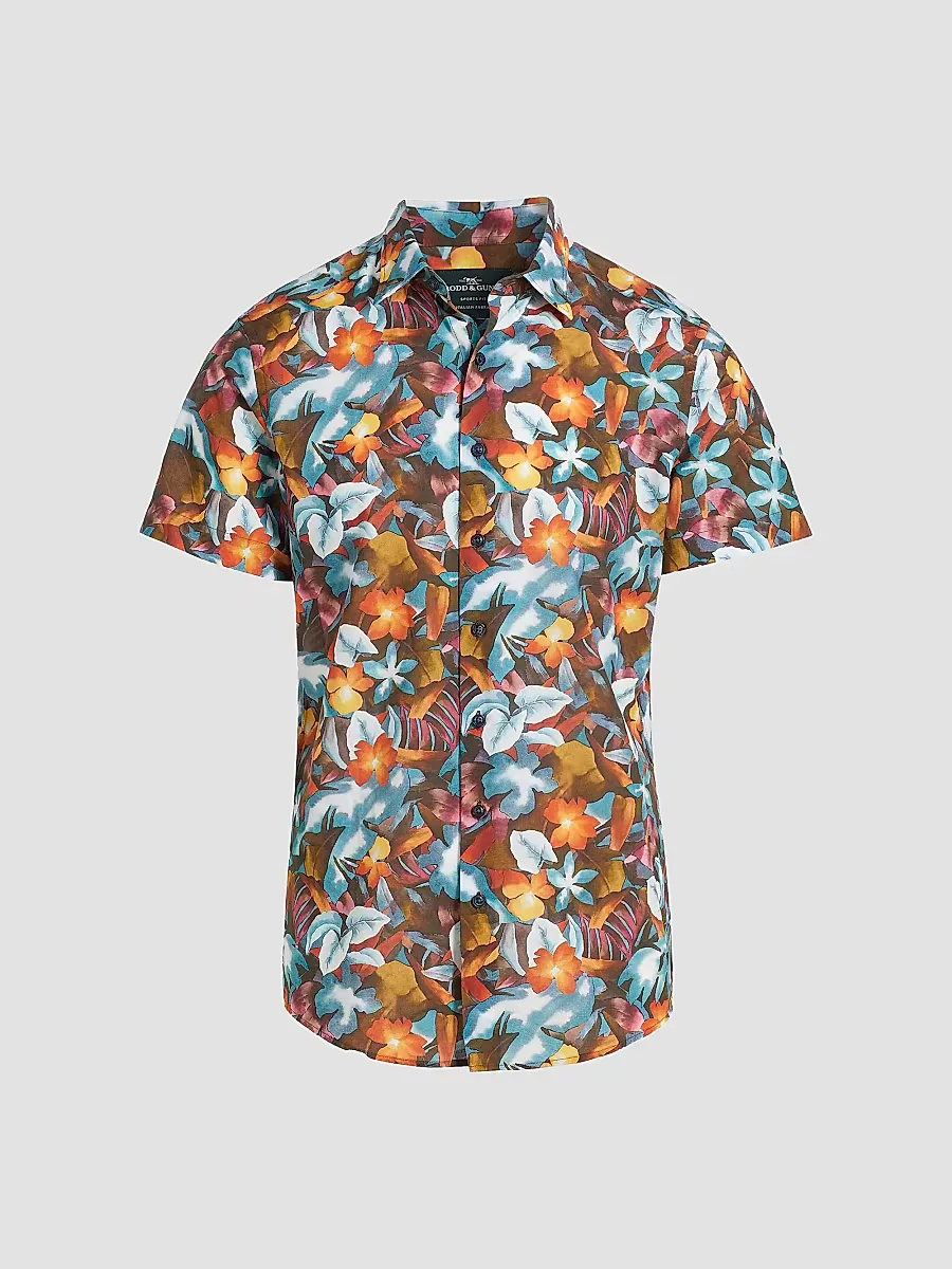 Port Hutt Floral Cotton Shirt by Rodd & Gunn