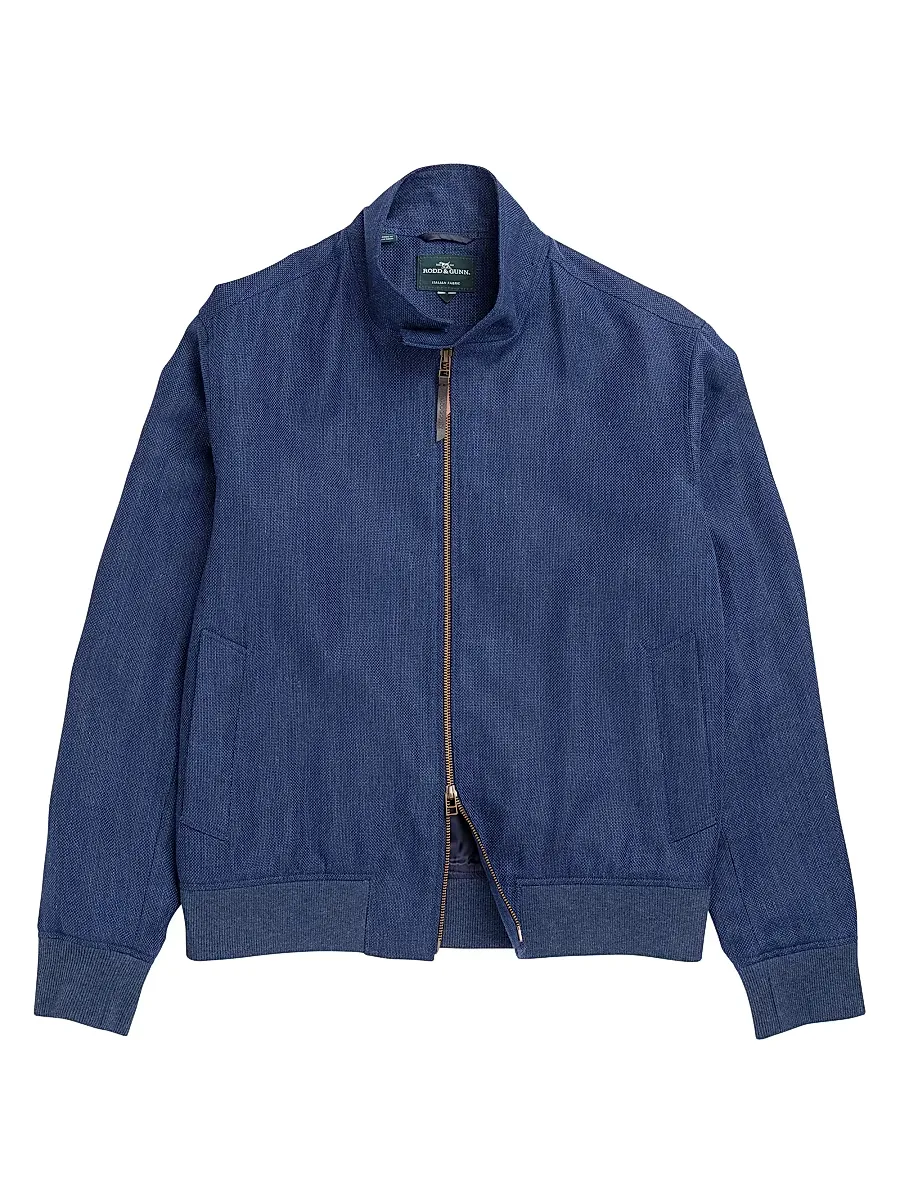 The Cascades Linen & Wool-Blend Bomber Jacket by Rodd & Gunn