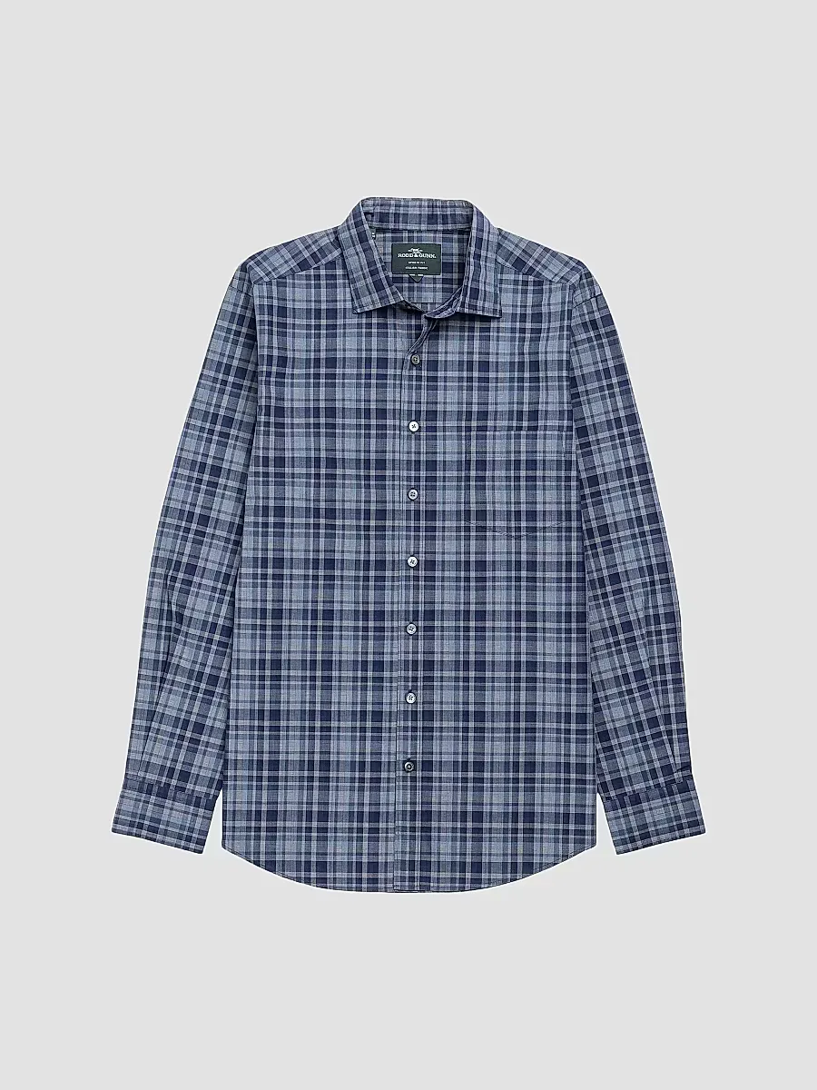 Monavale Check Cotton Button-Front Shirt by Rodd & Gunn