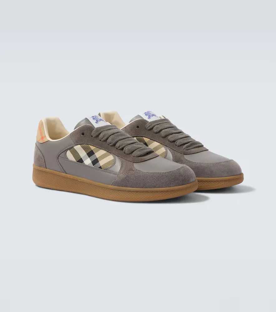 Terrace Leather and Suede Sneakers by Burberry