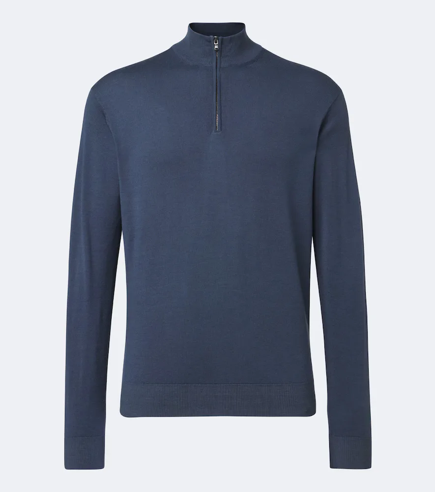 Wool Half-Zip Sweater by Sunspel