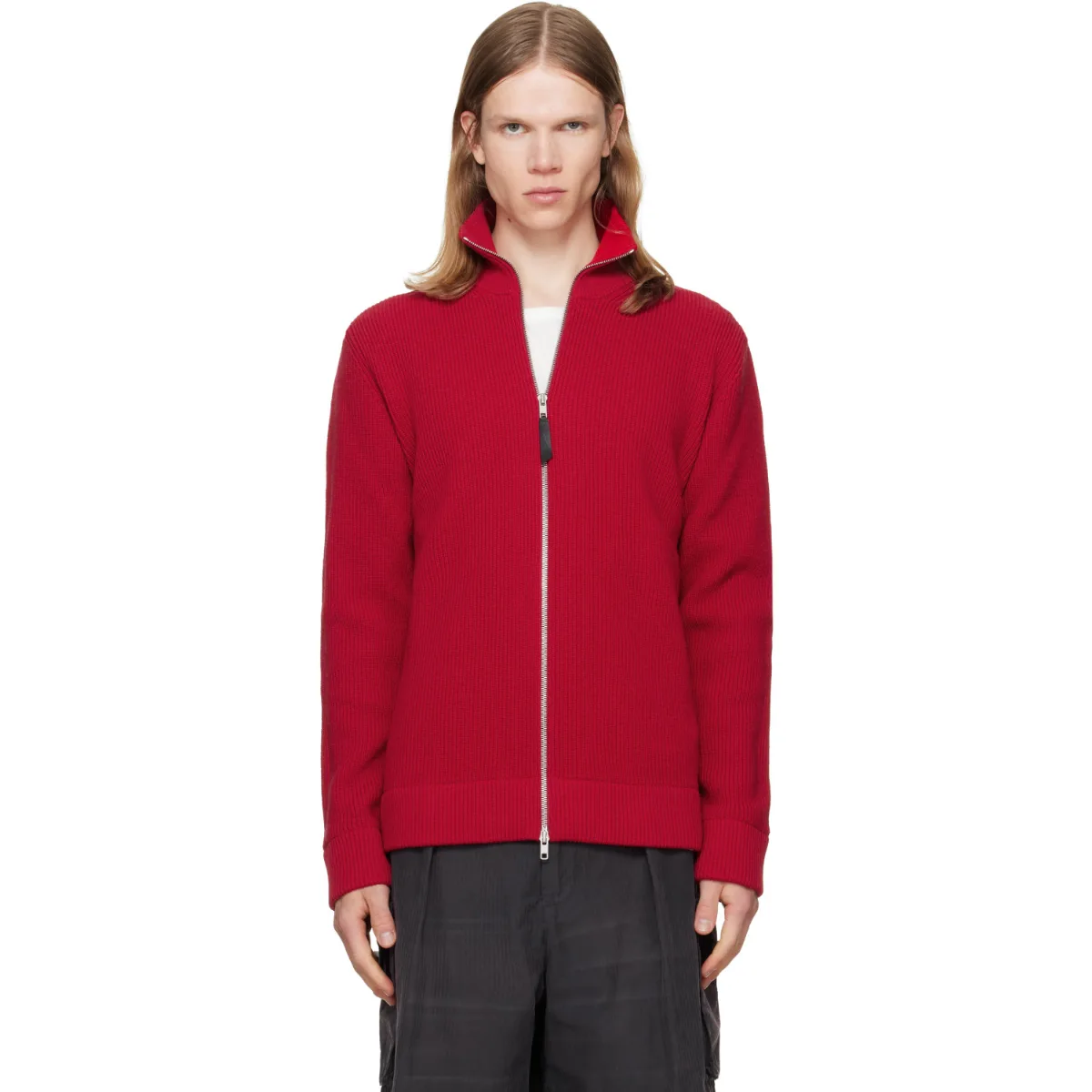 Knit Zip-Up Sweater by Maison Margiela