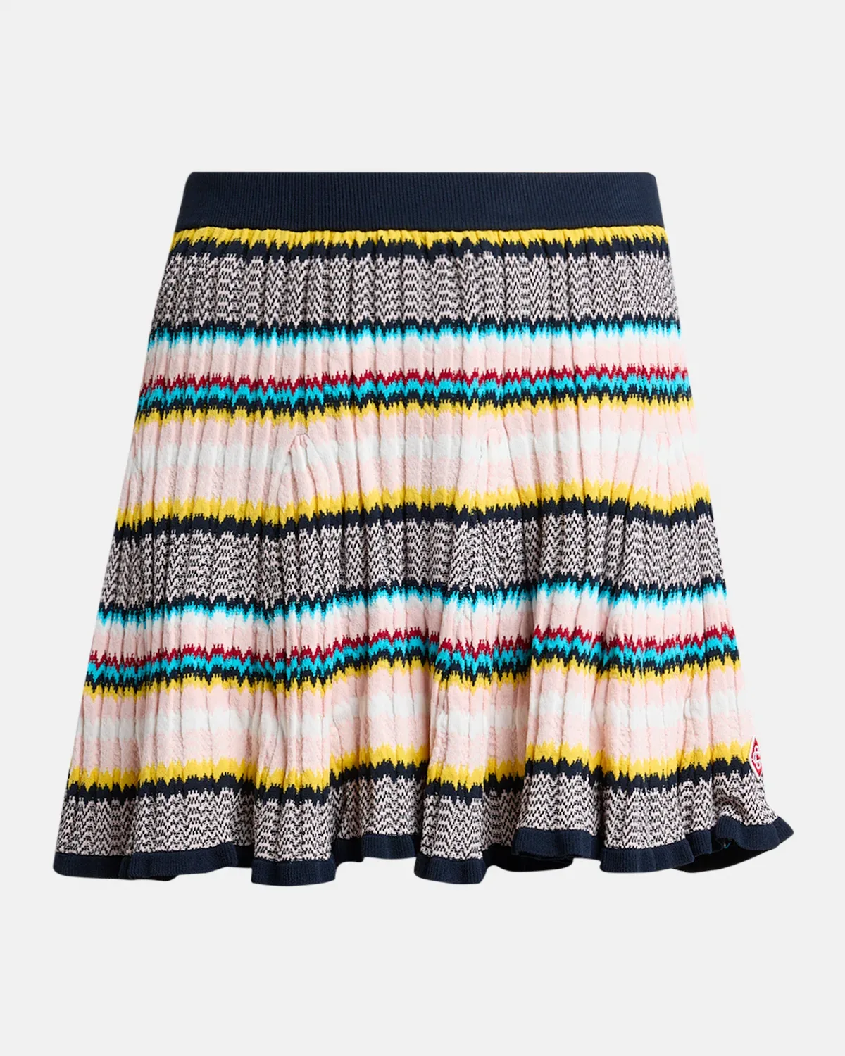 Multicolor Knit Chevron Mini Skirt by Casablanca