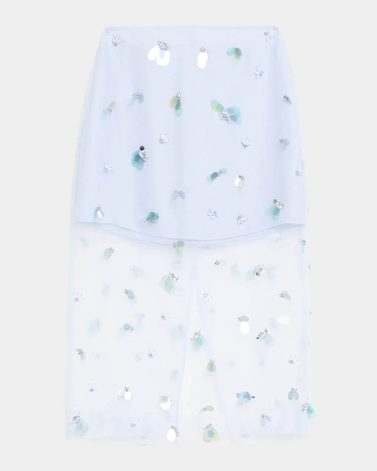 Delilah Embellished Tulle Midi Skirt by SIMKHAI