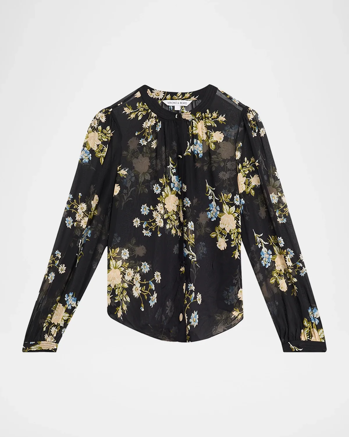 Ashlynn Floral Silk Blouse by Veronica Beard