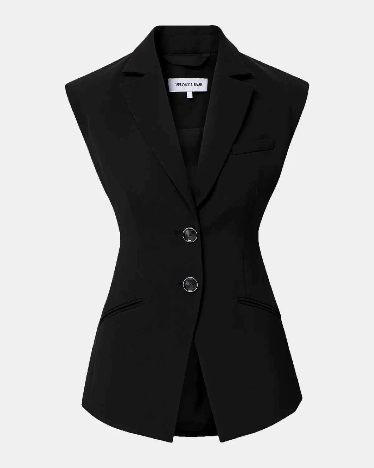 Sorenne Single-Breasted Vest by Veronica Beard