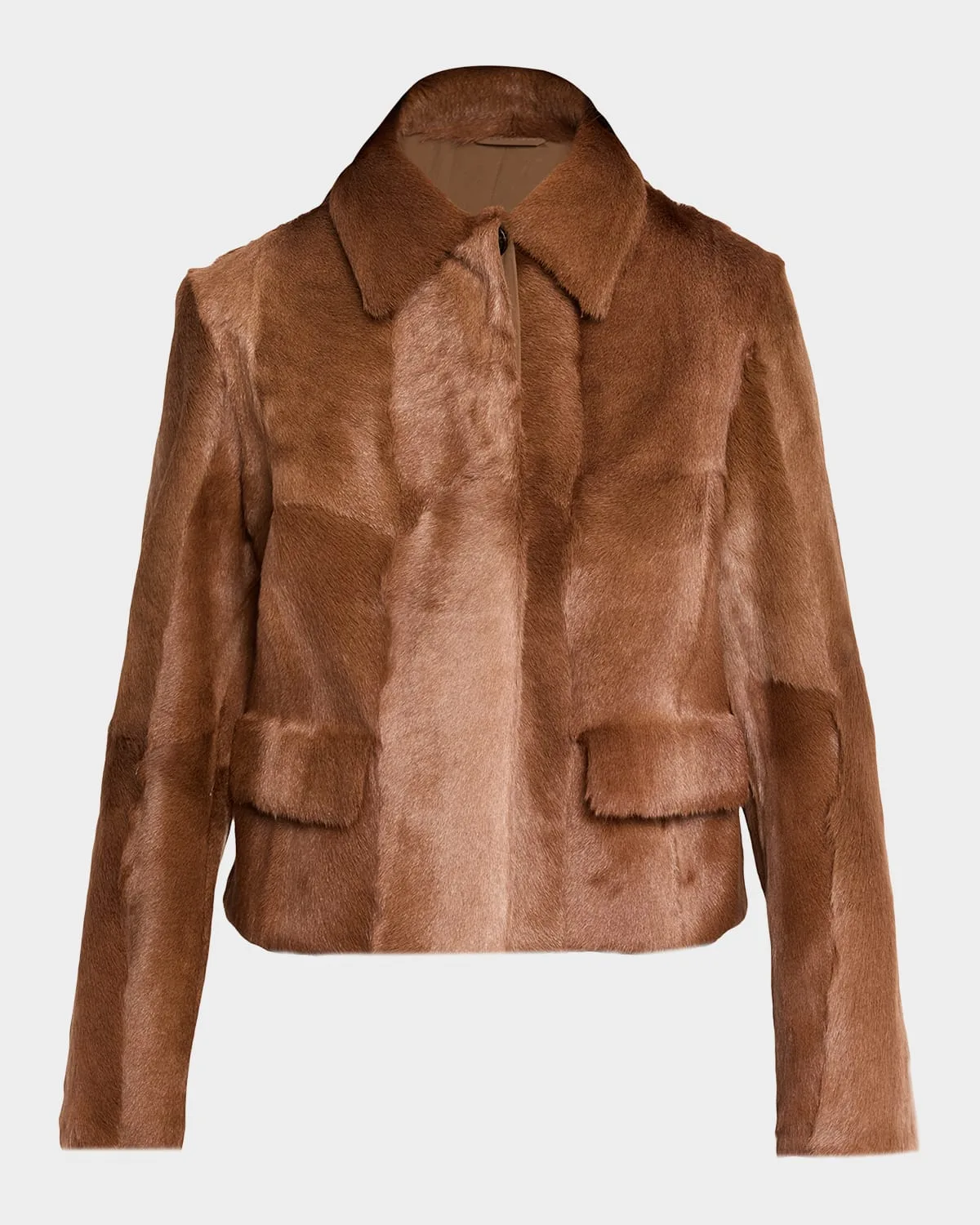 Capretta Goat Shearling Single-Breasted Jacket