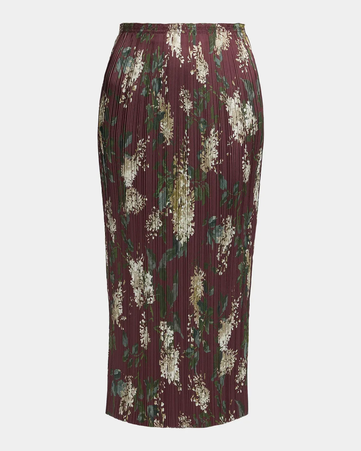 Lilac Print Micro-Pleated Midi Skirt by Vince