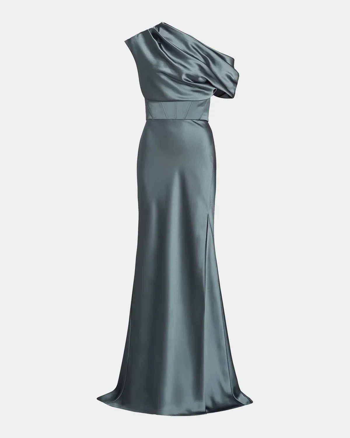 Satin One-Shoulder Gown by Amsale