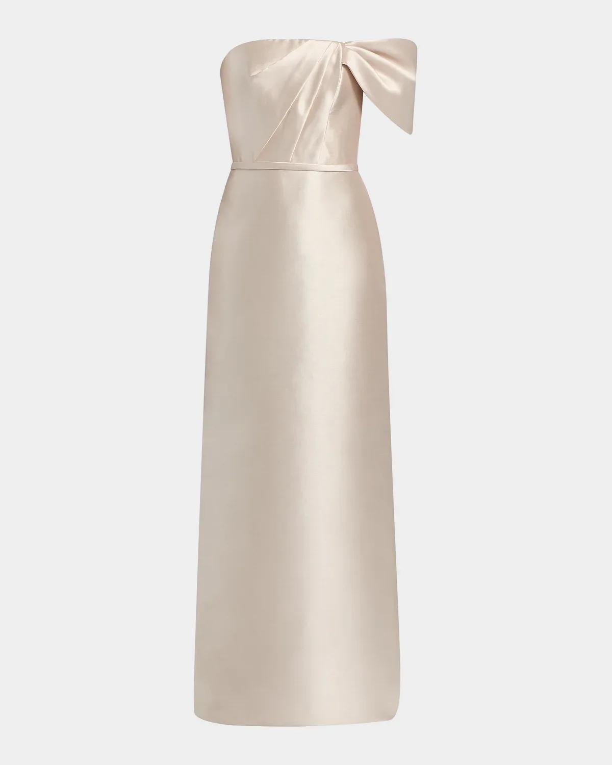Satin One-Shoulder Column Gown