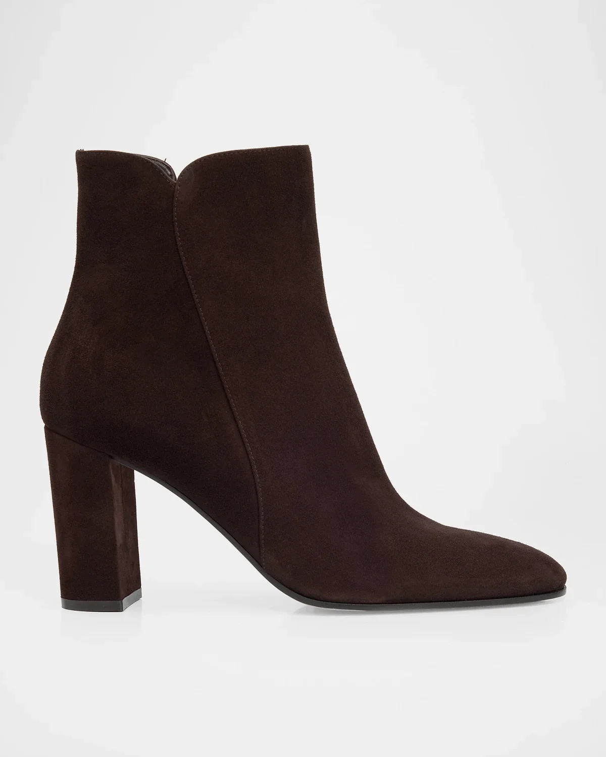 85mm Suede Ankle Booties by Gianvito Rossi