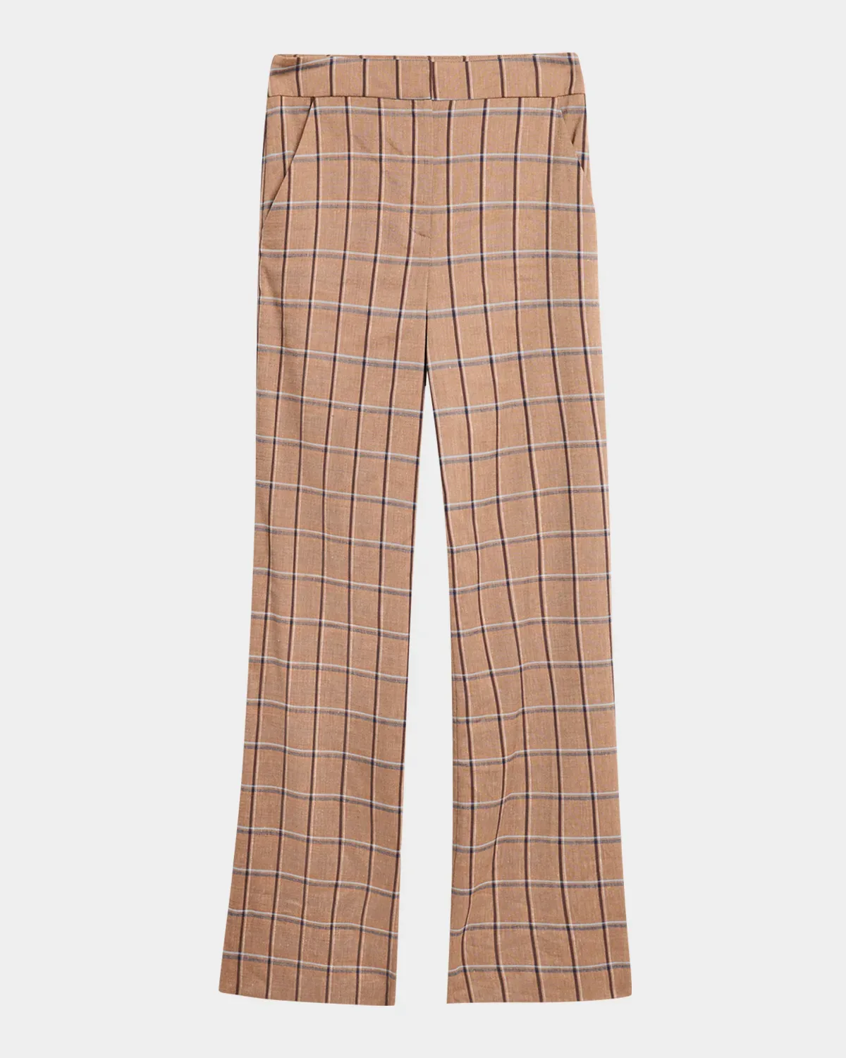 Tonelli Plaid Wide-Leg Pants by Veronica Beard