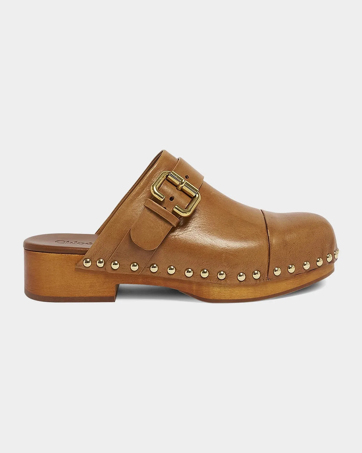 40mm Jeannette Leather Clogs by Chloe