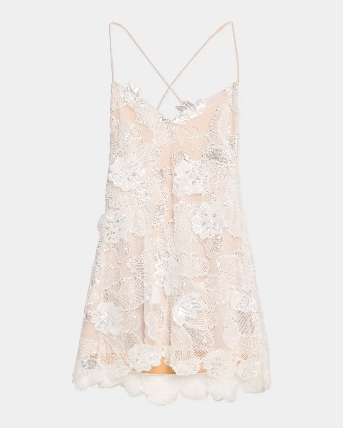 Renee Floral Embroidered Mini Dress by HELSI