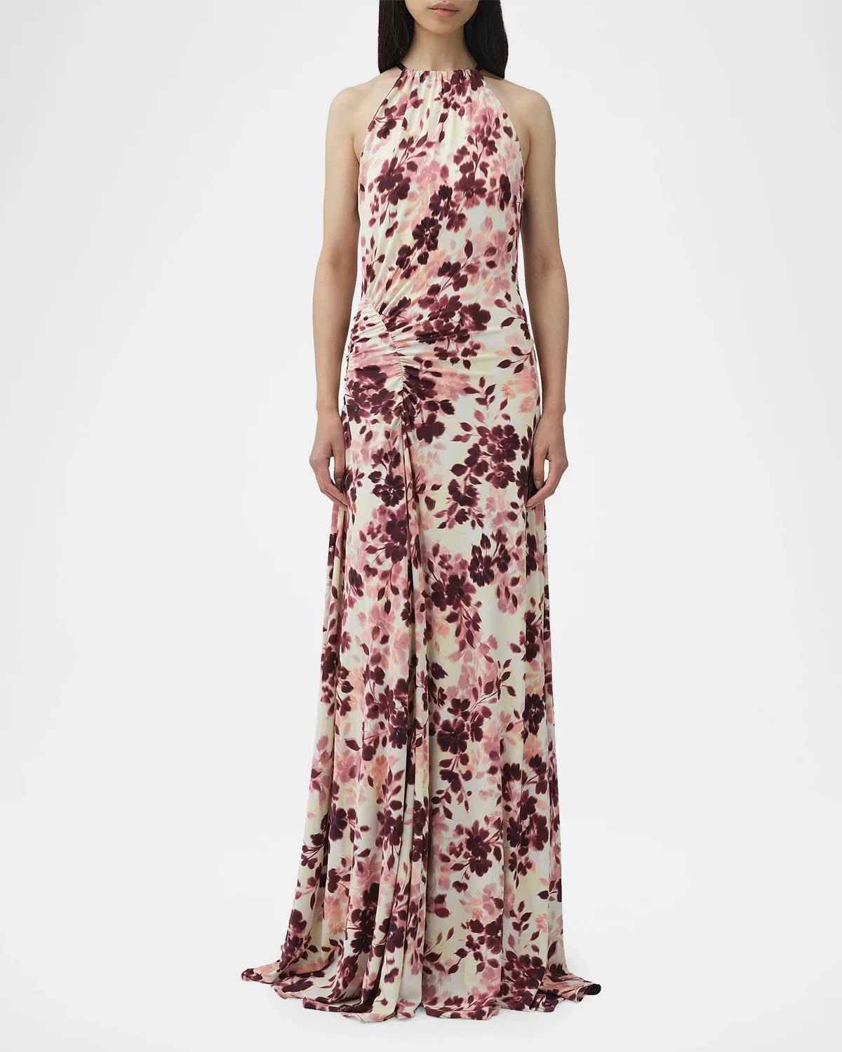 Cerin Floral-Print Jersey Halter Maxi Dress by SIMKHAI