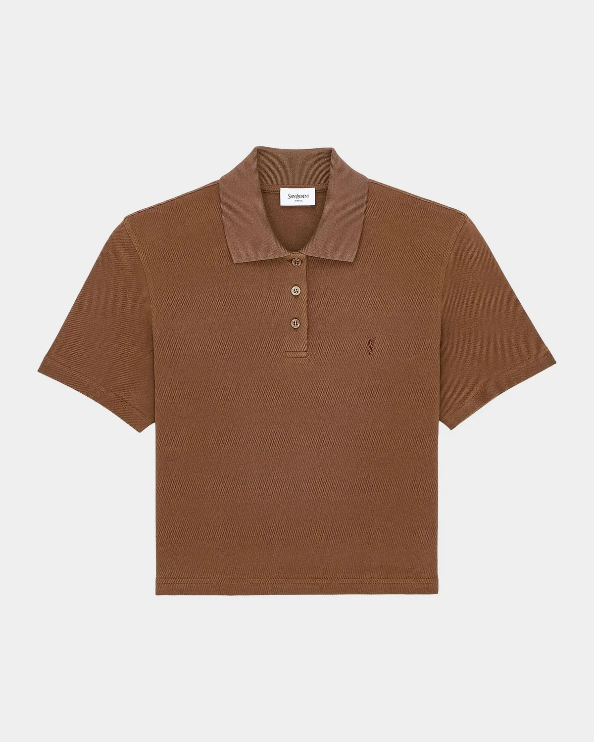 Cassandre Cotton Cropped Polo Shirt