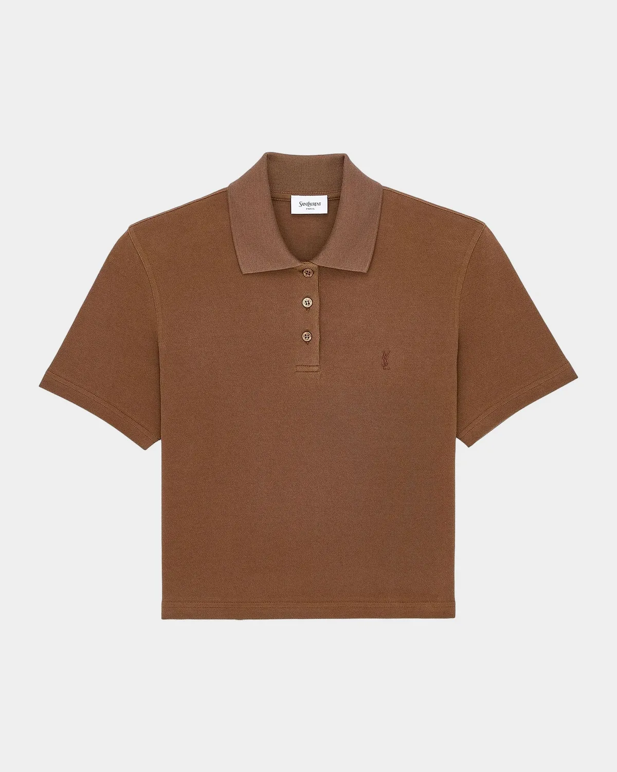 Cassandre Cotton Cropped Polo Shirt