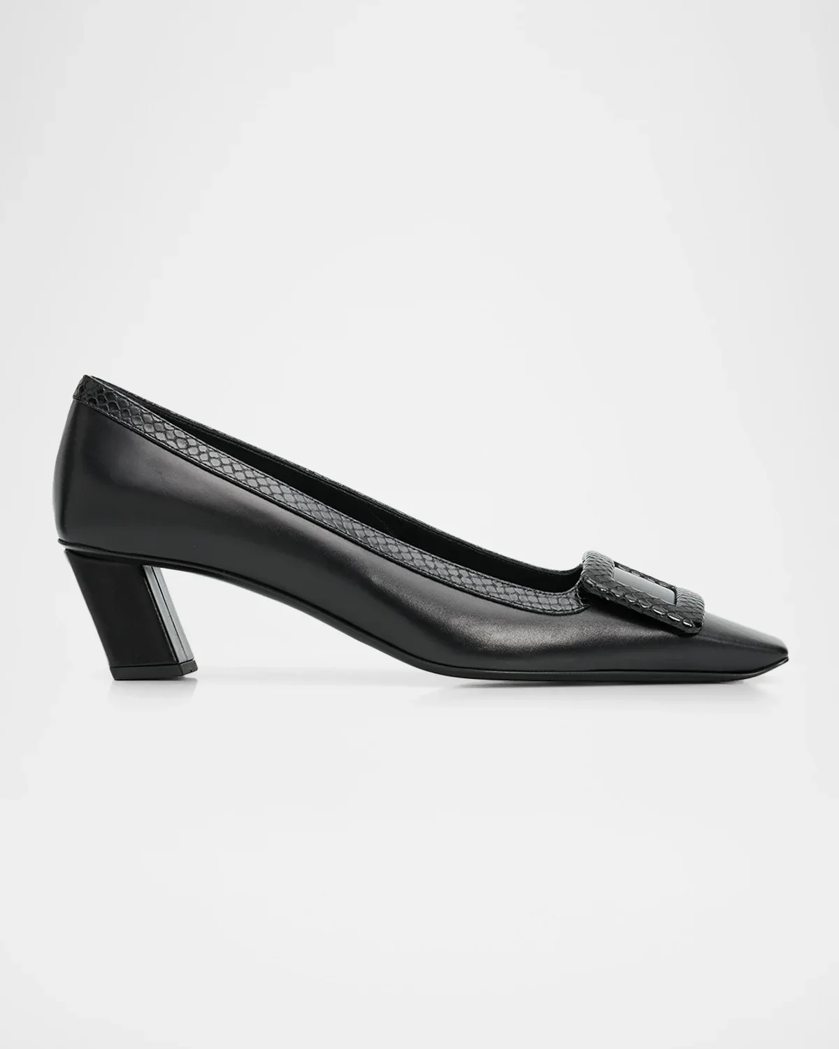 45mm Belle Vivier Embossed Leather Pumps by Roger Vivier