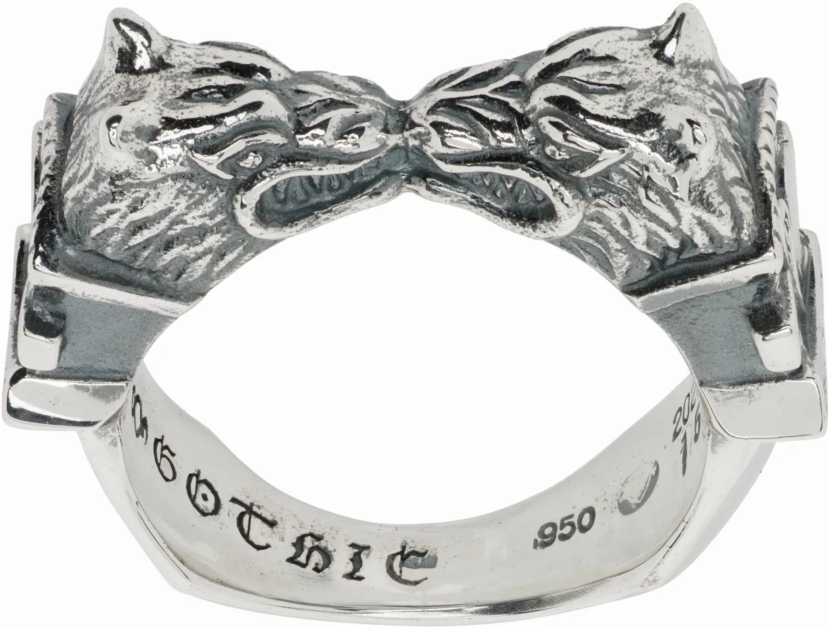 Twin Wolf Dagger Ring