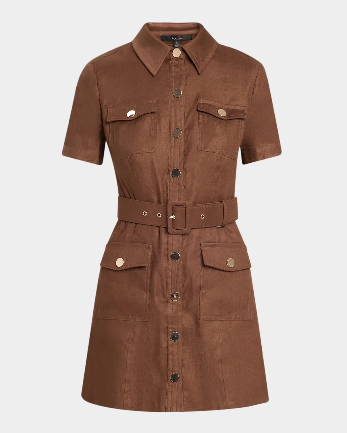 Lydia Belted Mini Shirtdress