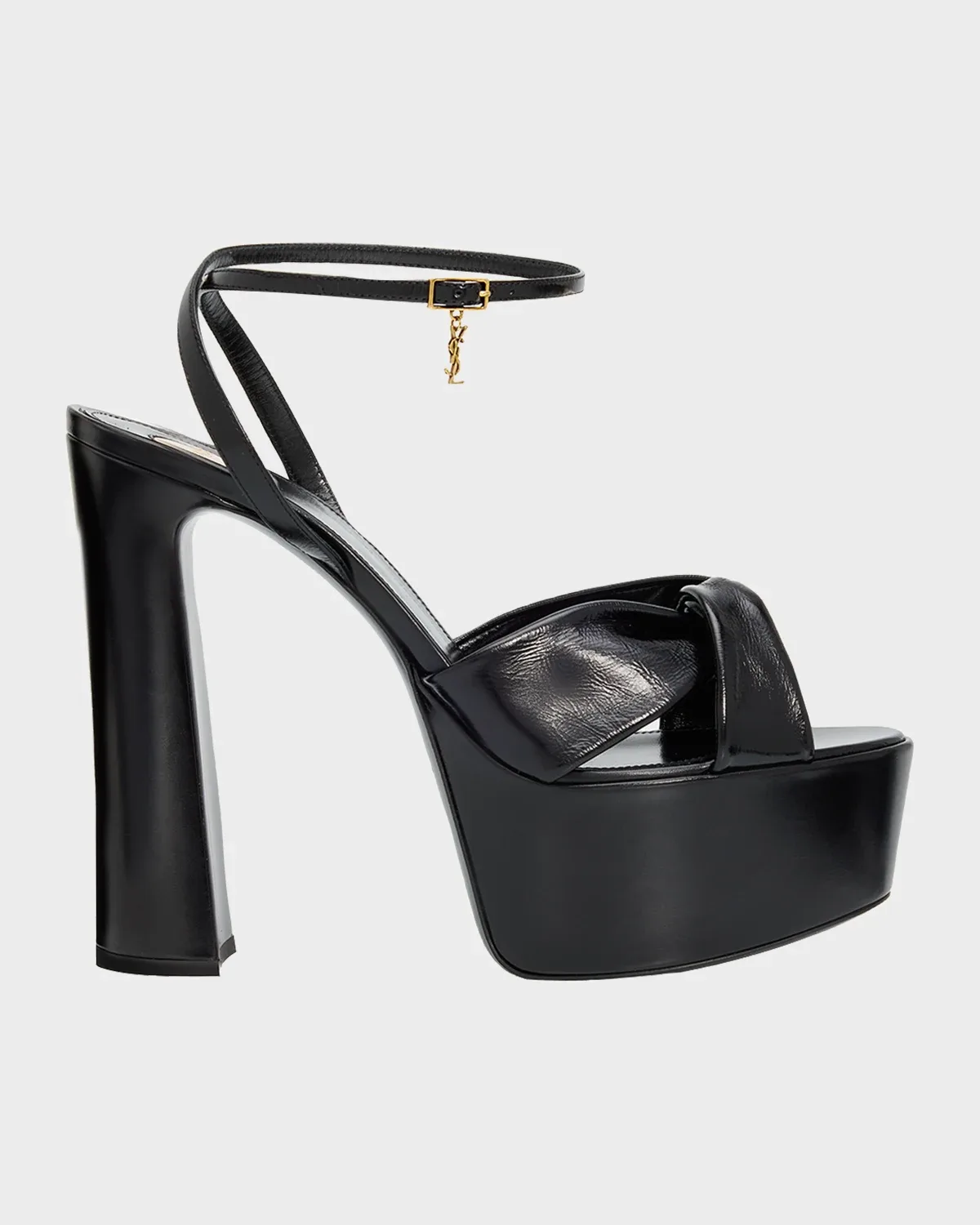 85mm BB Splendor Leather Platform Sandals by Saint Laurent