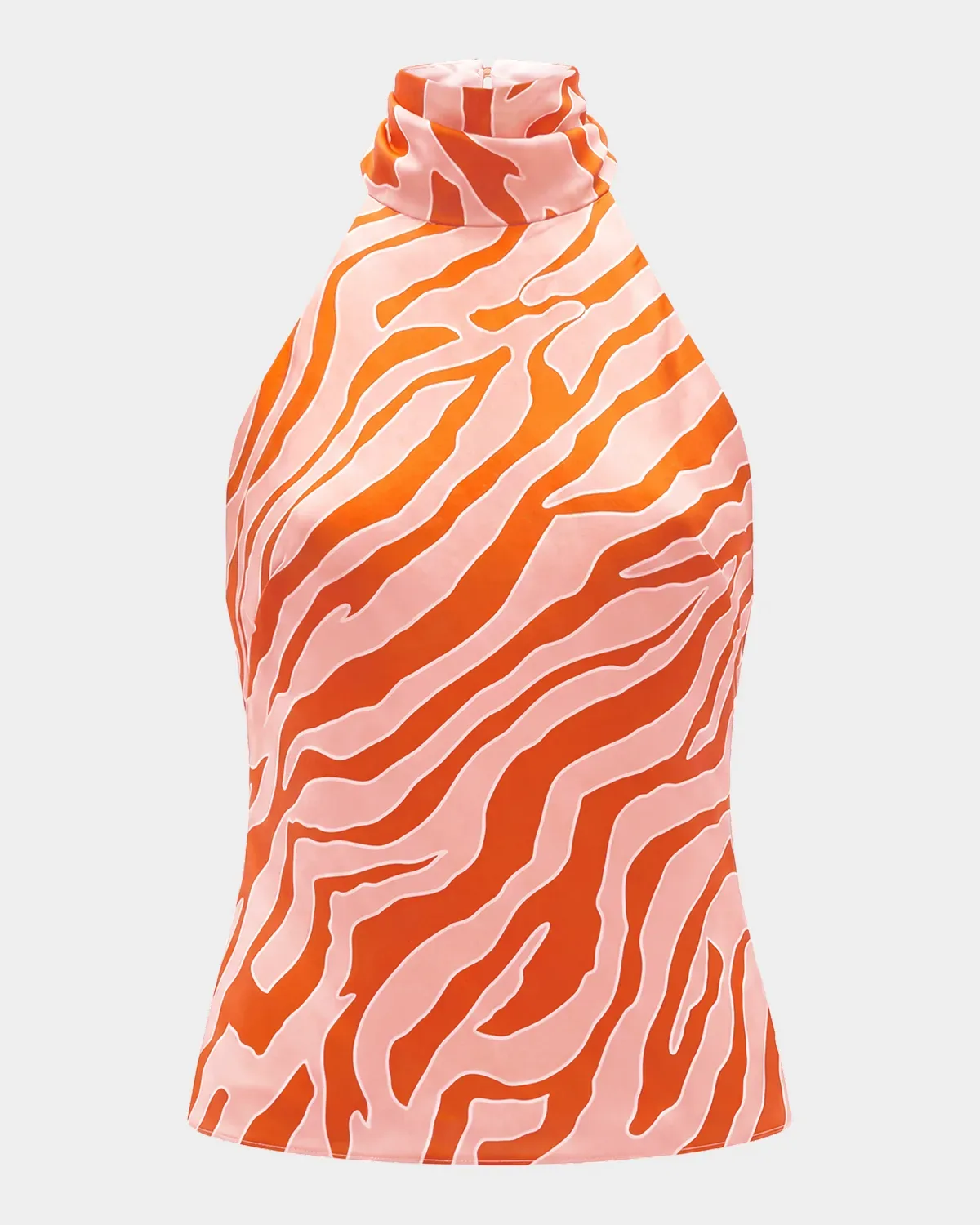 Izzie Zebra Halter Backless Top by Toccin