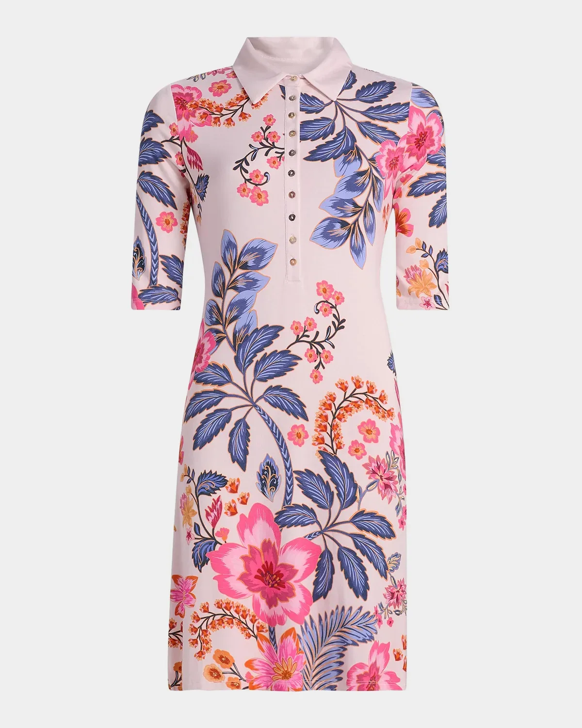 Janie Favorite Floral Polo Shirtdress by Johnny Was