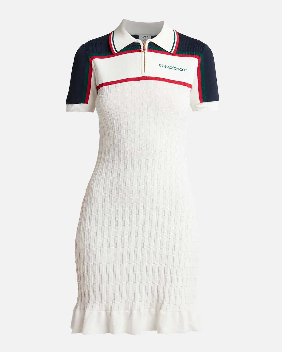 Knit Tennis Polo Mini Dress