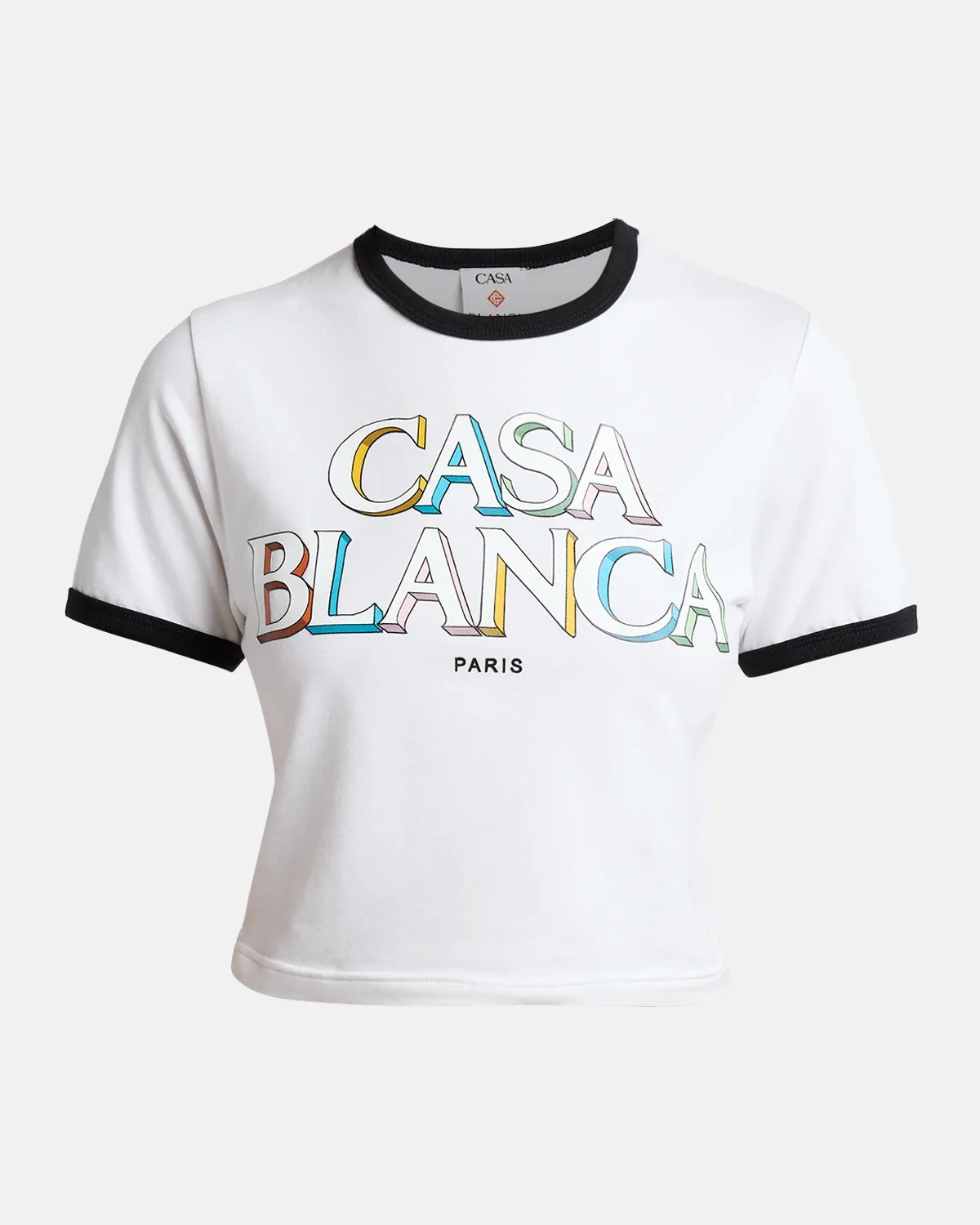 Logo Cropped Ringer T-Shirt by Casablanca