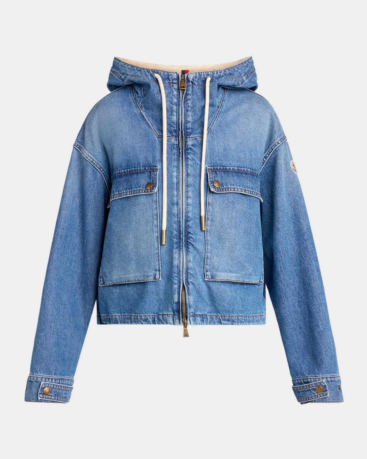Ecrevisse 3-In-1 Denim Down Jacket by Moncler