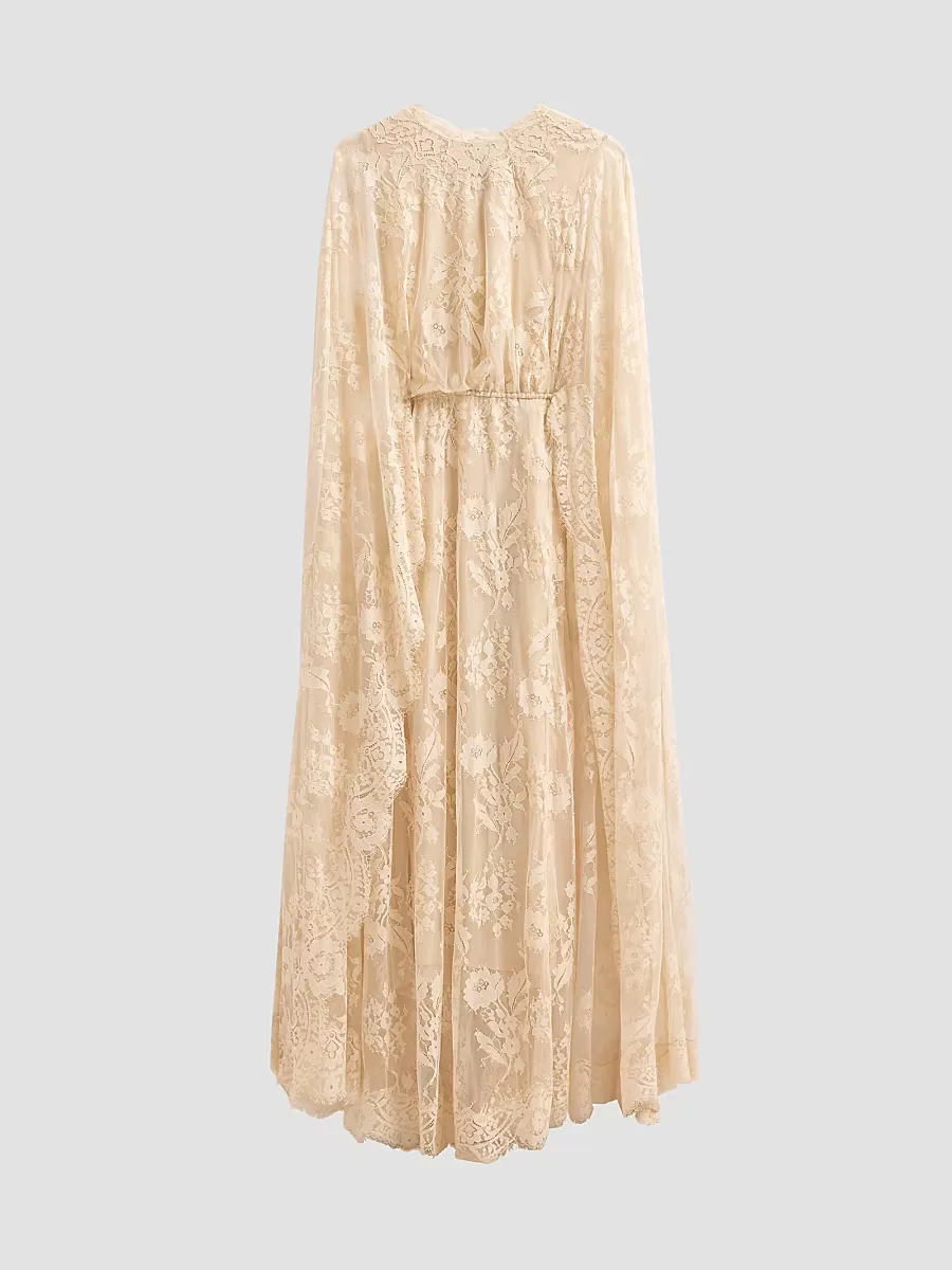 Valiant Lace Caped Maxi Dress by Zimmermann