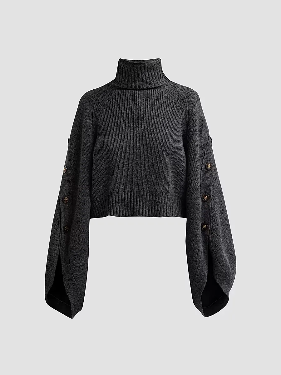 Valiant Buttoned Wool Sweater by Zimmermann