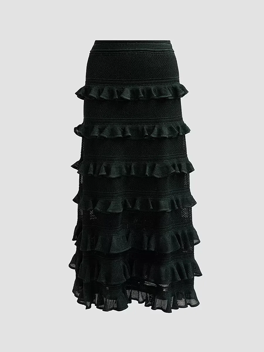 Valiant Frill Midi Skirt by Zimmermann