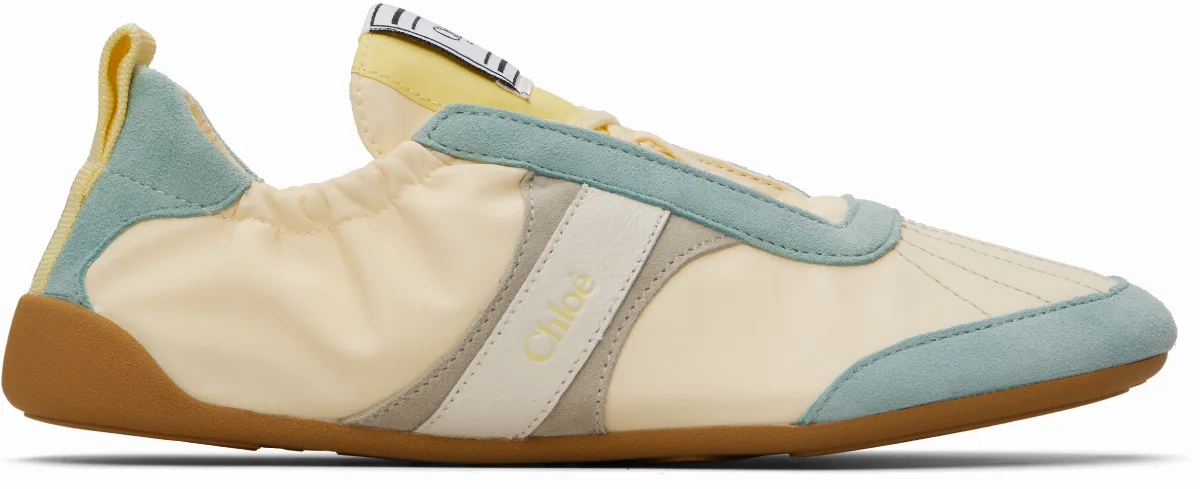 Yellow & Blue'Chloé Kick' Sneakers