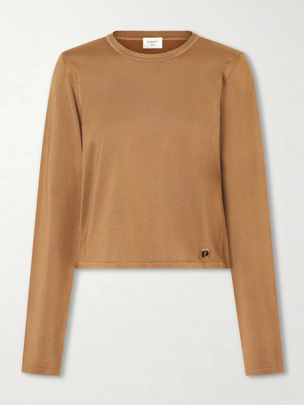 Logo-Embellished Woven T-Shirt by SAINT LAURENT