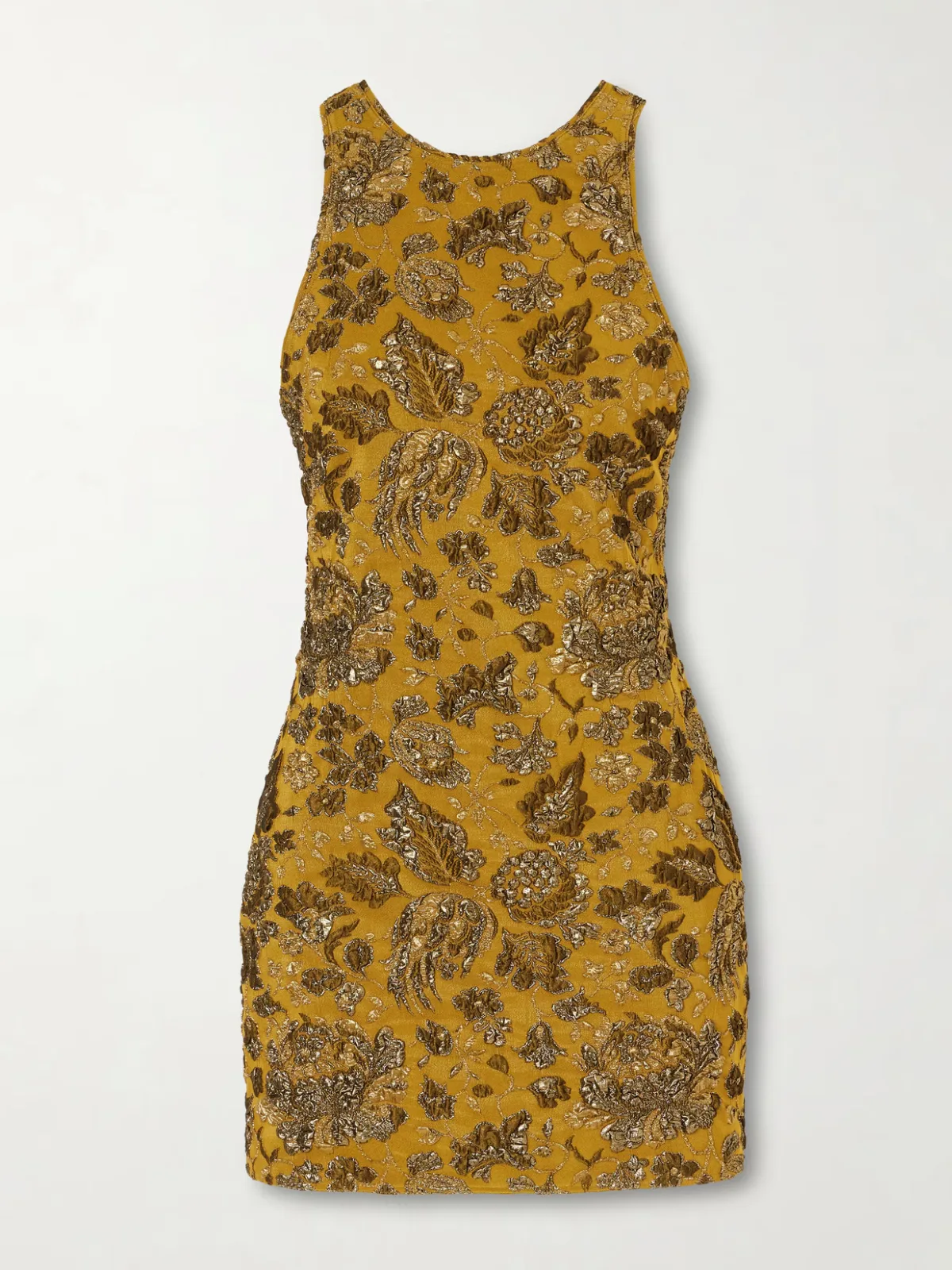 Jardin Brocade Stretch Mini Dress by SAINT LAURENT