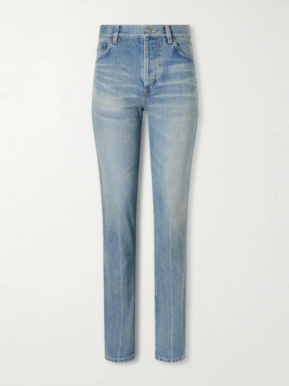 High-Rise Straight-Leg Jeans by SAINT LAURENT
