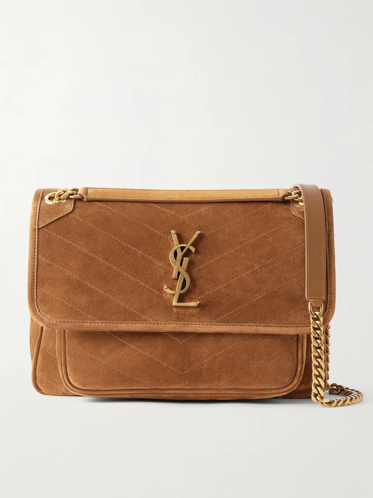 Niki Suede Shoulder Bag by SAINT LAURENT