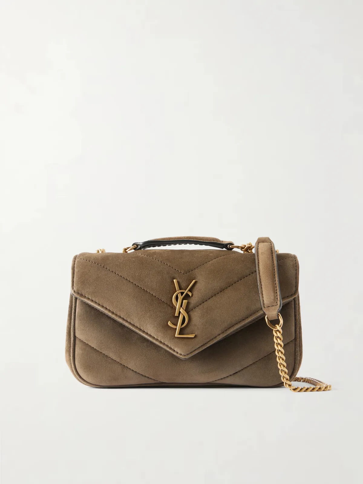 Loulou Suede Shoulder Bag by SAINT LAURENT
