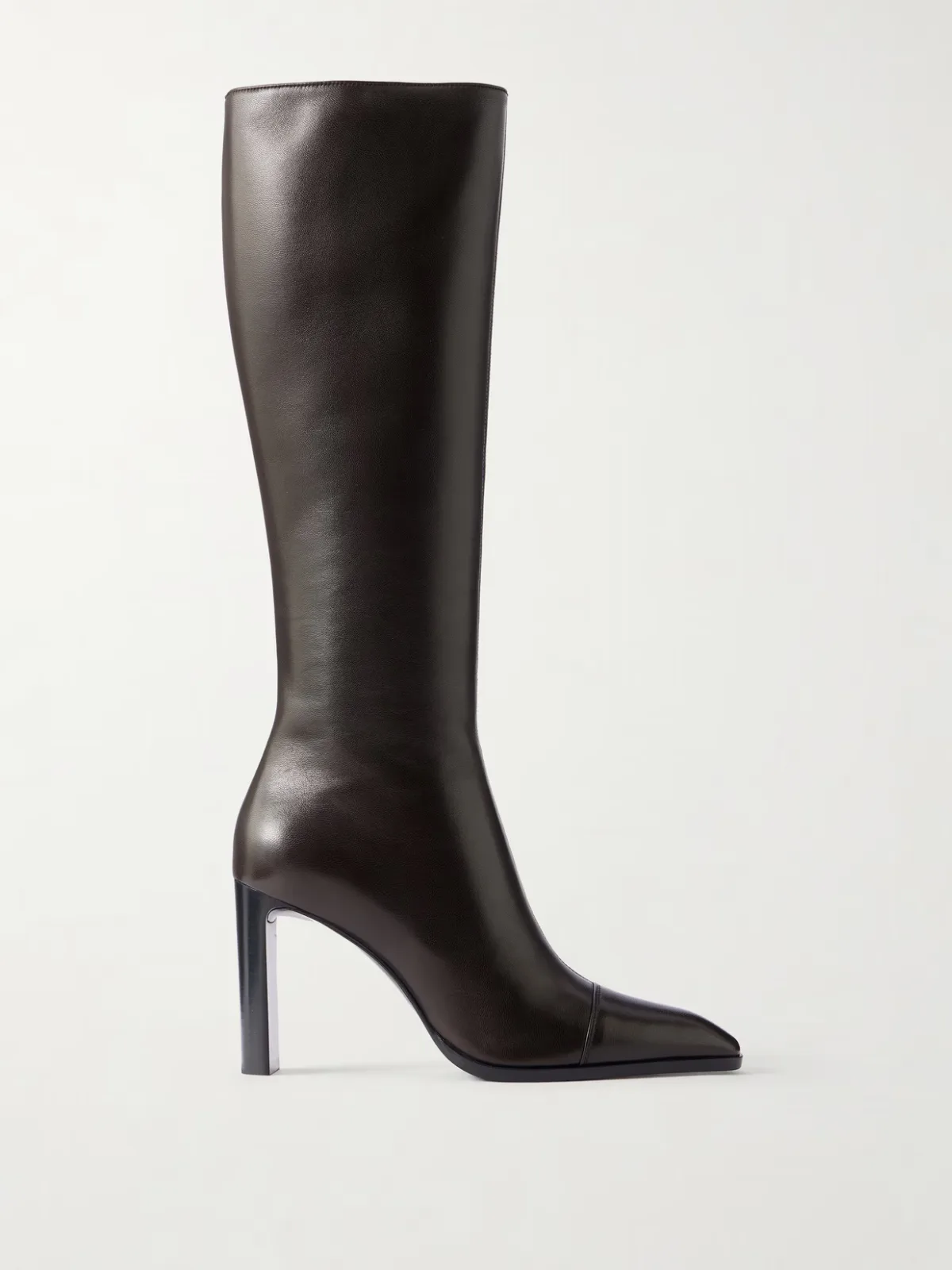 Venetia Leather Knee Boots by SAINT LAURENT