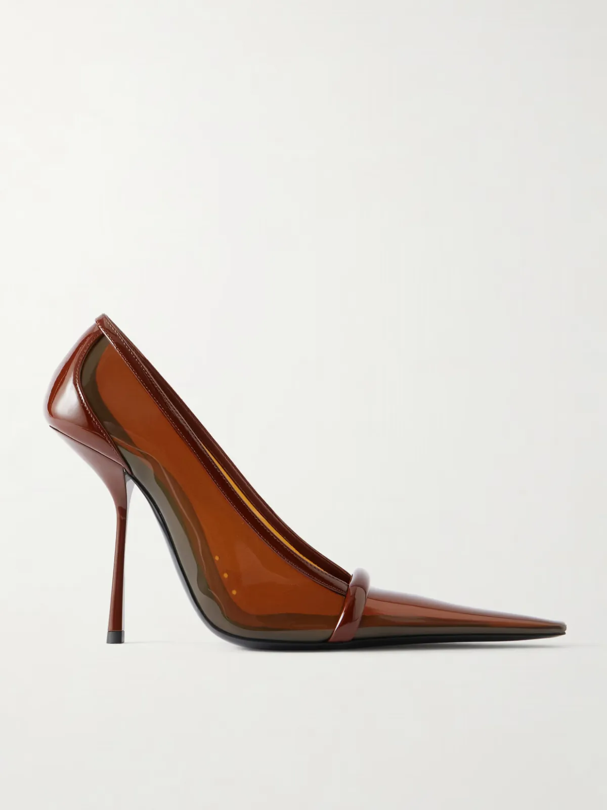 Brigitte Patent Leather-Trimmed Tpu Pumps by SAINT LAURENT