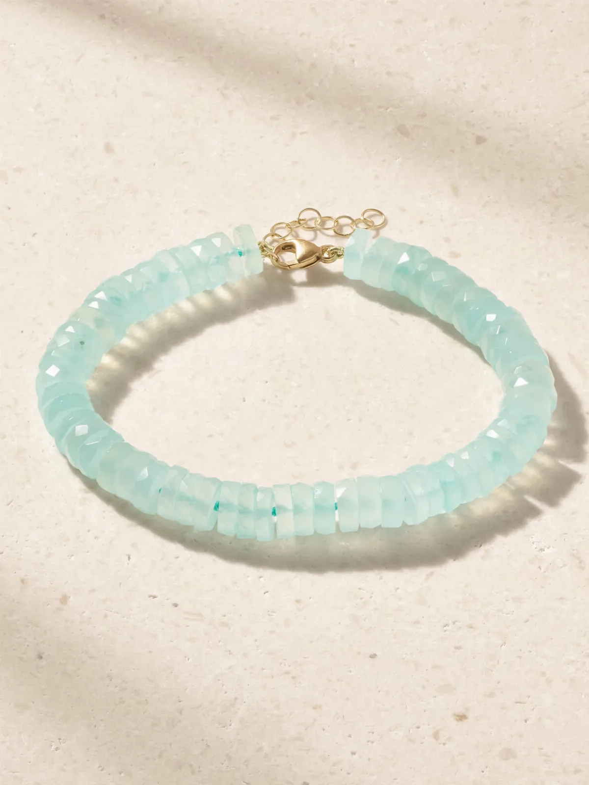 Aurora Maldives 14-Karat Gold Chalcedony Beaded Bracelet by JIA JIA