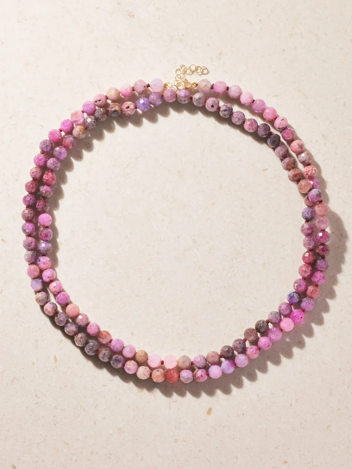 Double 14-Karat Gold Ruby Necklace by JIA JIA