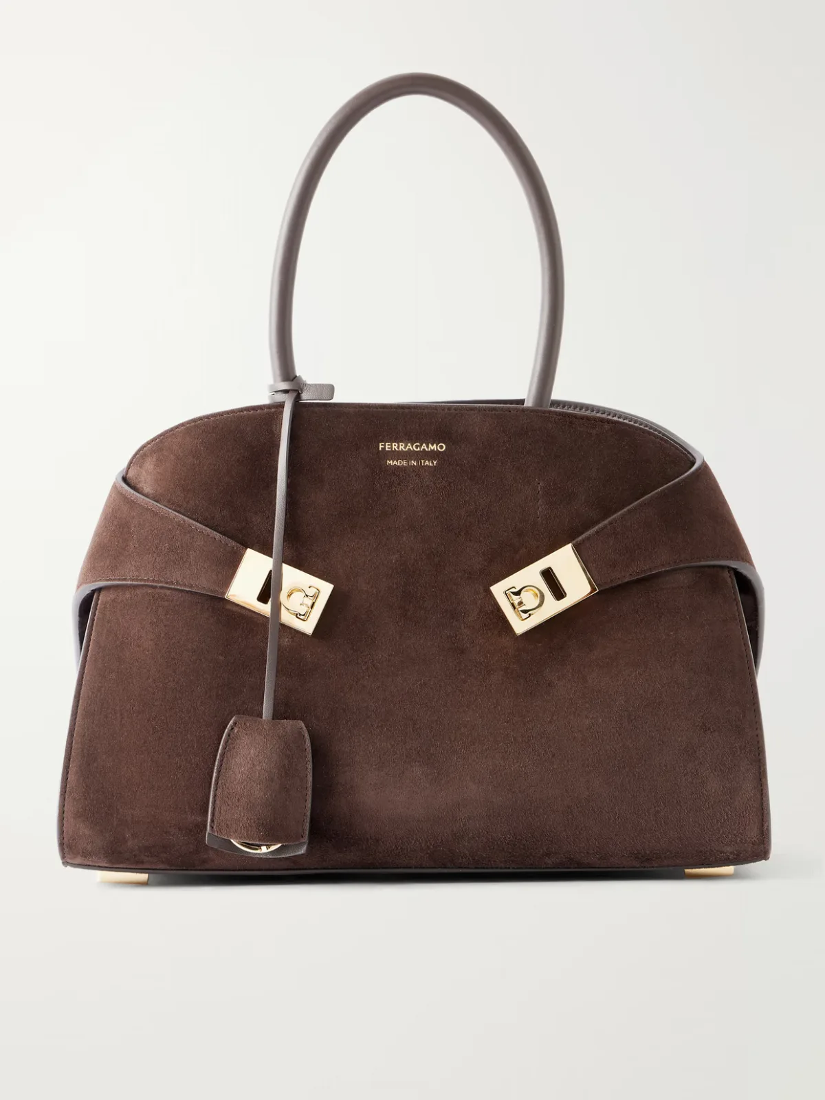Hug Suede Shoulder Bag by Ferragamo